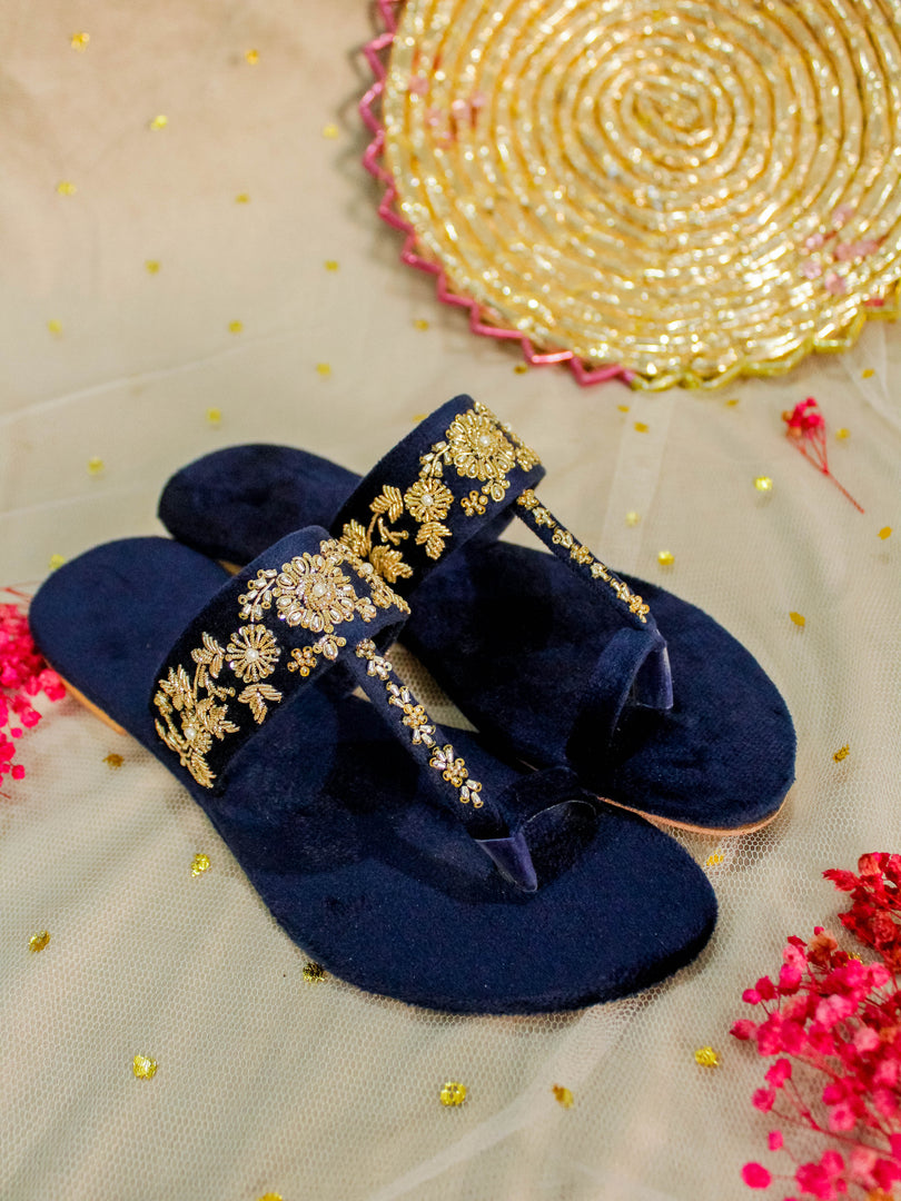 RANI NAVY BLUE KOLHAPURI