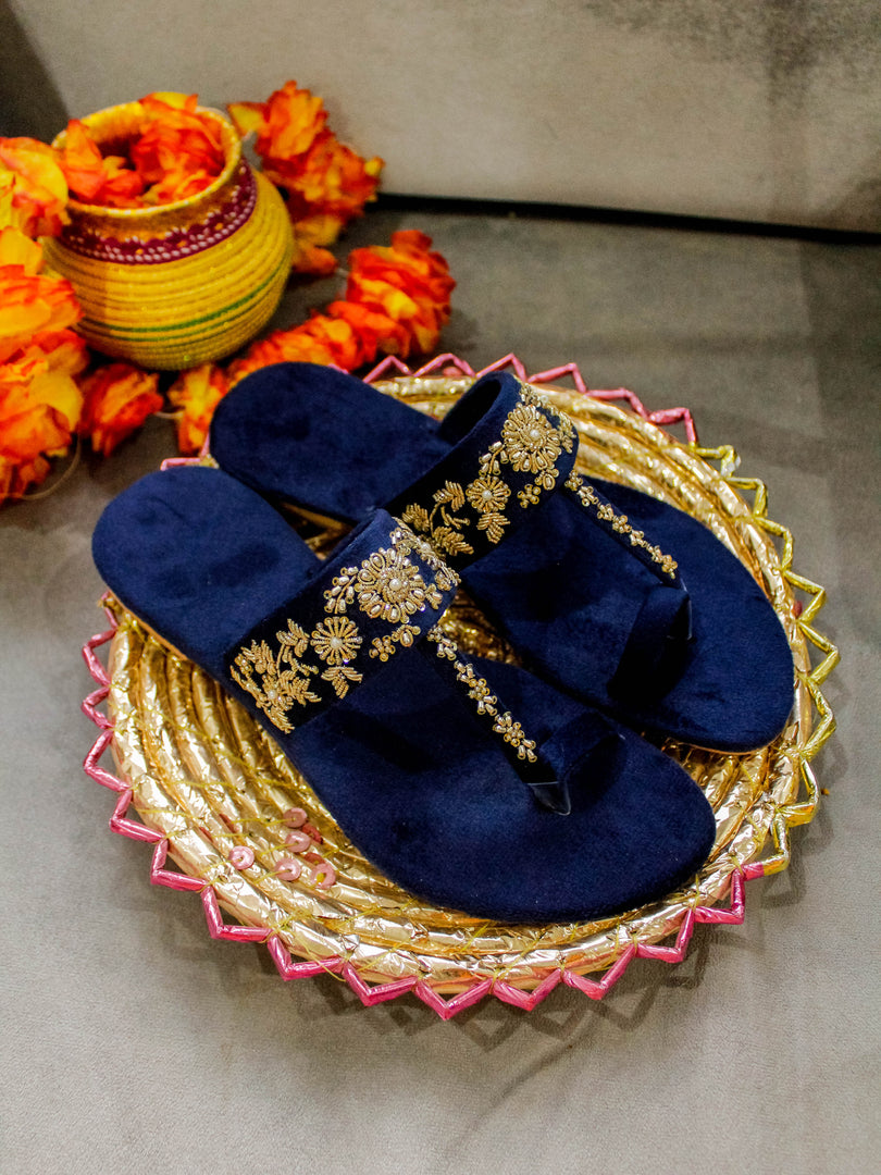 RANI NAVY BLUE KOLHAPURI